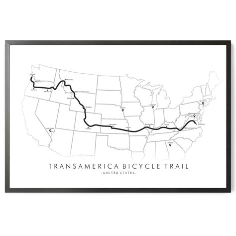 TransAmerica Bicycle Trail Map TransAmerica Bicycle Trail | Etsy