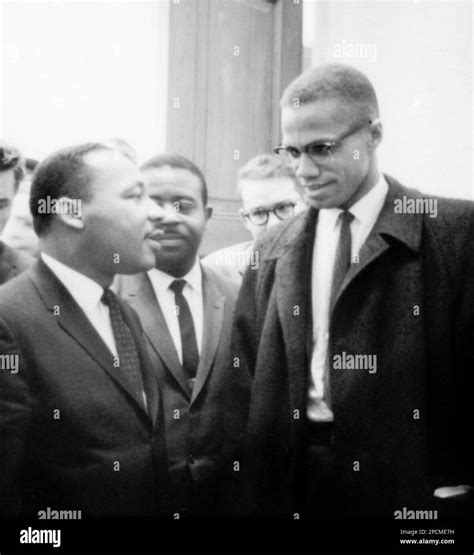 Meeting of martin luther king and malcolm x hi-res stock photography ...