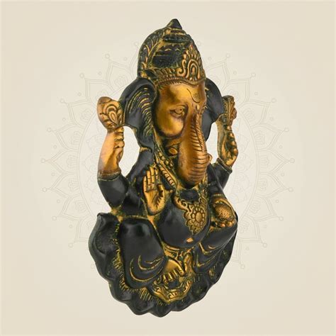 Multicolor Brass Ganesha Wall Hanging – Decorative Idol