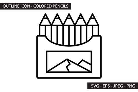 Colored Pencil Clipart Black And White