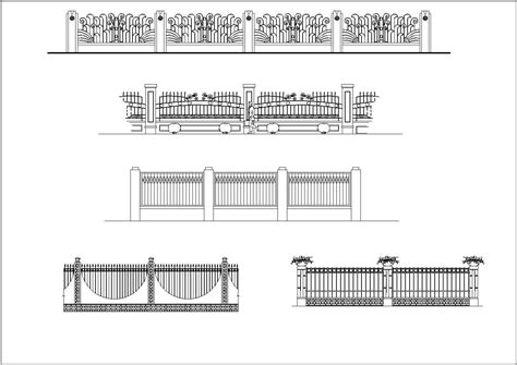 经典铁艺栏杆_围墙大门设计图__土木在线