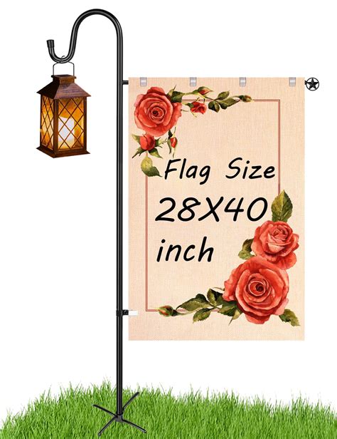 Amazon.com : LOPANNY Large Garden Flag Holder Stand Pole for 28 x 40 ...