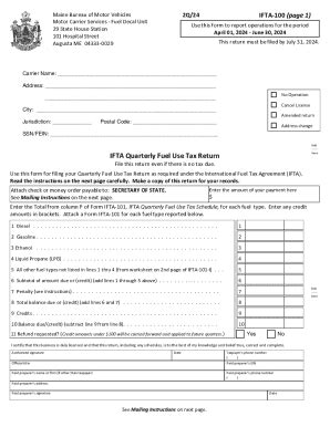 2024-2026 Form ME IFTA-100 - Blank Fillable Template | Fill Out, Print ...