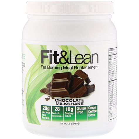 Fit & Lean, Fat Burning Meal Replacement, Chocolate Milkshake, 1.0 lb ...