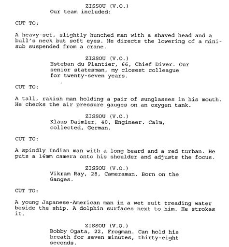 Image result for Script Dialougue Format