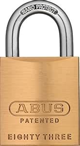 Abus 83/45 83 Series Rekeyable Brass Padlock, with Kwikset "KW1" Keyway ...
