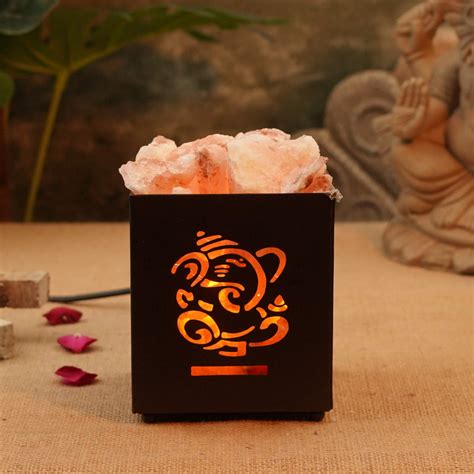 Lord Ganesha Himalayan Pink Rock Salt Lamp 5 Inch – ServDharm