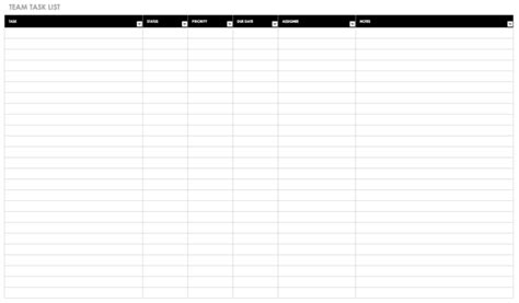 Excel Spreadsheet Task List Template in 002 Daily Task List Template ...
