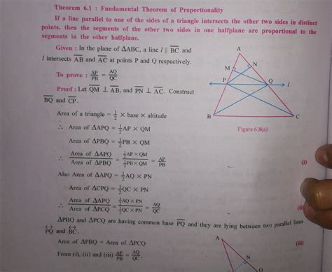 prove that if a line is drawn parallel to one side of a triangle to ...