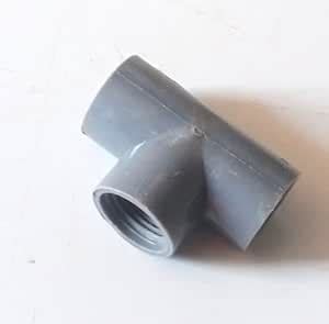 PVC TEE 20mm (Gray Colour) Threaded (2 Pcs) : Amazon.in: Industrial ...