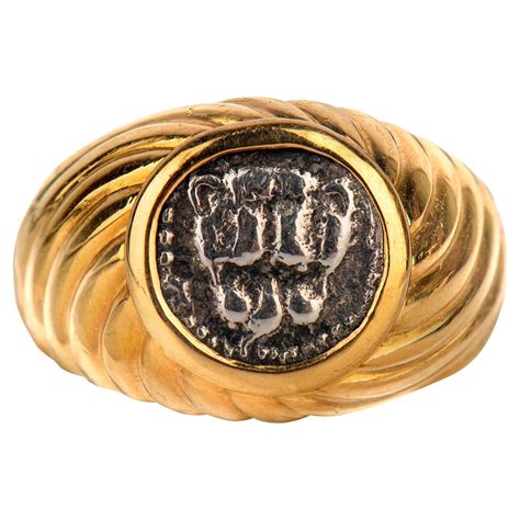 Bulgari Ancient Coin Ring For Sale at 1stDibs