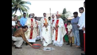 Bengaluru archbishop laid foundation stone to church construction in ...