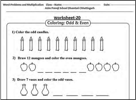 Integrating Maths worksheets with other subjects - Azim Premji University