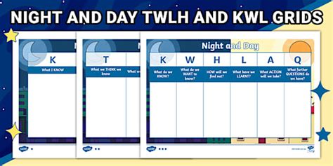 Night and Day TWLH and KWL Grids