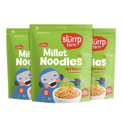 Slurrp Farm No Maida Millet Noodles | Not Fried, No MSG | Mild Millet ...