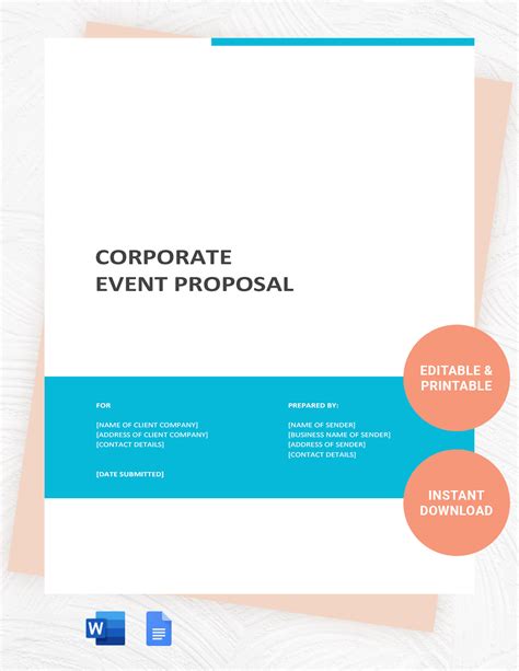 Editable Event Proposal Templates in Word to Download