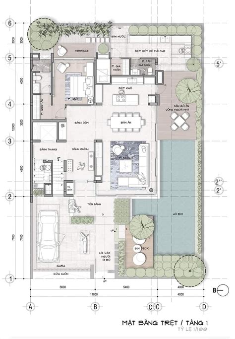 Courtyard House Floor Plan