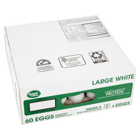Great Value Large White Eggs, 60 Count – BrickSeek