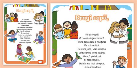 Poezie pentru prima zi de școală – Planșă | Twinkl România