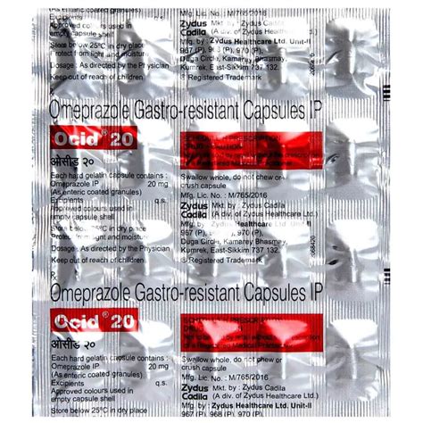 Buy Ocid 20 Capsule online | Uses, Side Effects, Price and substitutes ...
