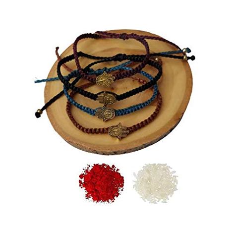 Buy El Regalo Lucky Kabbalah Blue Turkish Evil Eye Red Macrame Thread ...