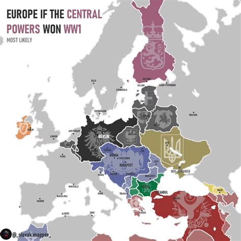 World if the Central Powers won the World War I.... - Maps on the Web