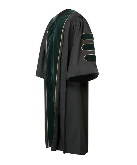 Super Deluxe Doctoral Gown Tam - Forest green Trim with Gold Piping ...