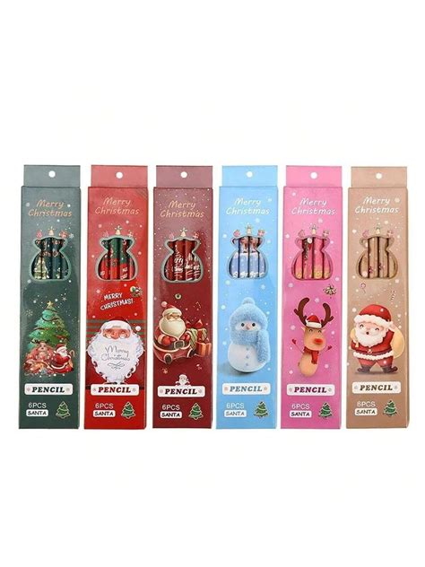 Radhya Accessories Christmas-Themed Pencils Set (1 box) (6 Pencils ...