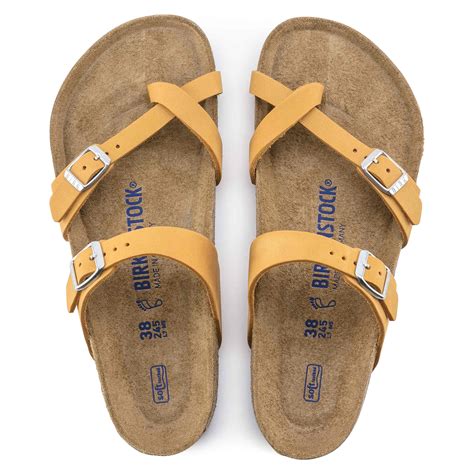BIRKENSTOCK Mayari Soft Footbed Nubuck Leather Sandal - Apricot