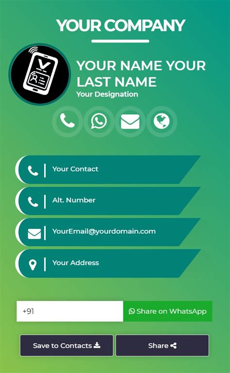 samplevcard.in || Digital Visiting Card | Smart Virtual Business Card ...