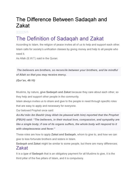 3 The Difference Between Sadaqah and Zakat - The Difference Between ...
