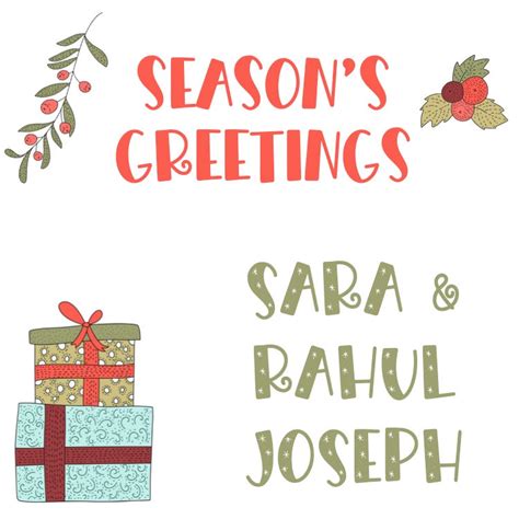 Xmas Gift Labels -Seasons Greetings / Label Shabel – Labelshabel