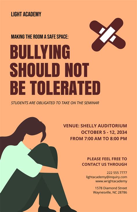 Editable Anti Bullying Poster Templates in Word to Download