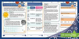 Solar System and Planets KS1 Comprehension Activity - Twinkl