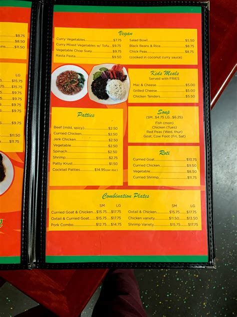 Menu at Island Cuisine Charlotte restaurant, Charlotte