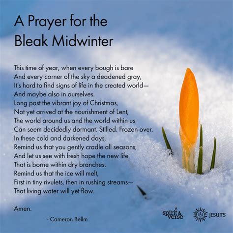 Spirit & Verse: A Prayer for the Bleak Midwinter - Jesuits.org