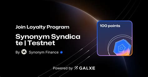 Synonym Syndicate | Testnet by Synonym Finance | Galxe Quest