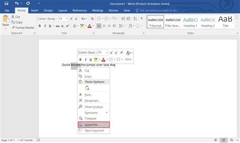 Image result for Insert Hyperlink in Word