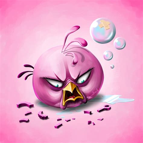 Angry Birds Pink Bird After Battle iPad Background by Scooterek ...