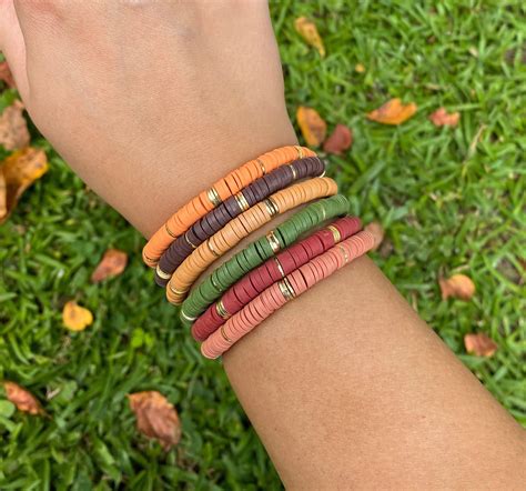 clay bead bracelet ideas for fall
