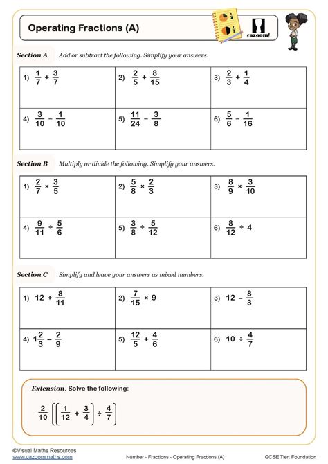 Image result for Simple Fractions Worksheet