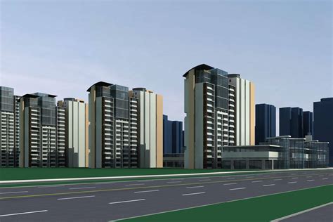 临汾规划3dmax 模型下载-光辉城市