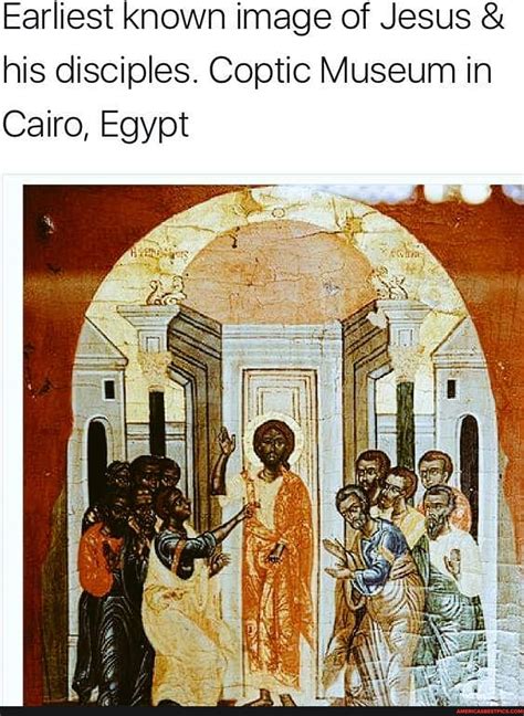 Earliest known image of Jesus & his disciples. Coptic Museum in Cairo ...