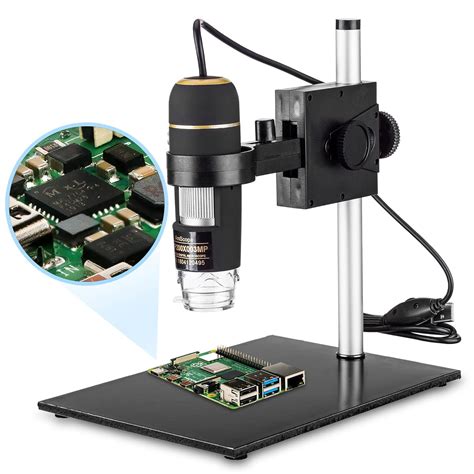 Amscope UTP200X003MP Digital 2MP USB Microscope, 10X-200X Magnification ...