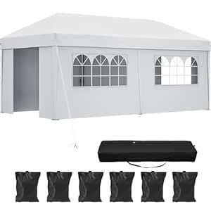 YITAHOME 10x20FT Pop Up Canopy Commercial Heavy Duty Party Tent Pop Up ...