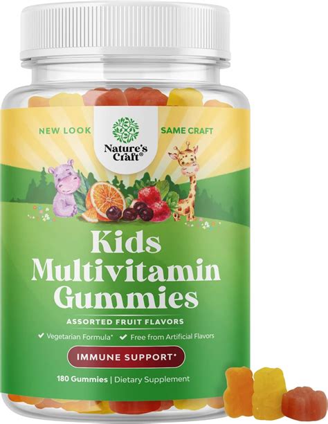 Amazon.com: Gomitas multivitamínicas para niños a base de plantas, multivitamínico para niños ...