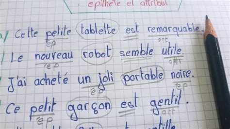 Image result for L'Adjectif Epithete