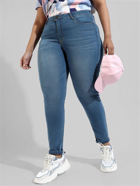 Plus Size Solid Stylish Skinny Fit New Trend Denim Jeans Sizes (36-42 ...