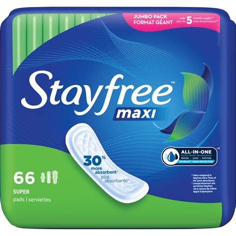 Stayfree Maxi Pads without Wings, Super, 66 CT (FSA Eligible) - CVS ...