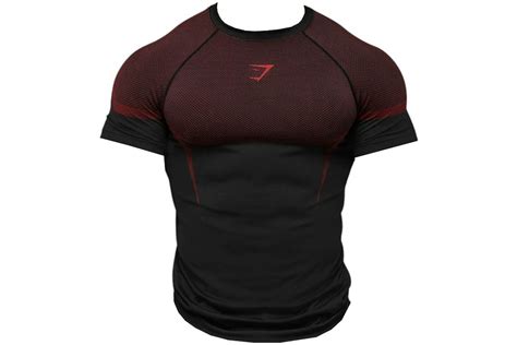 Gymshark Onyx 5.0 Seamless T-shirt Black/Carmine Red Men's - SS25 - US